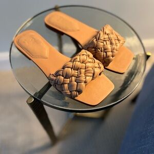 Marc Fisher Reanna Natural Leather Slides